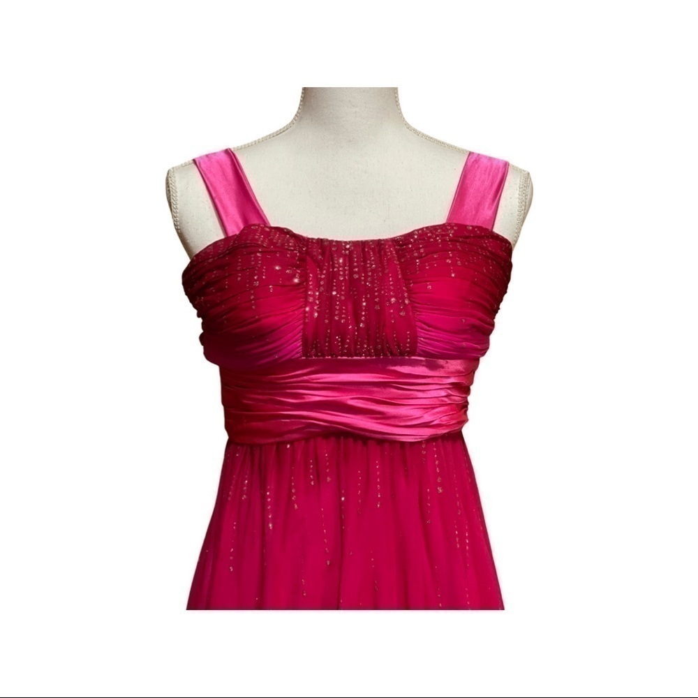Hailey by Adrianna Papell Pink Ombré Glitter Formal/Evening/Prom Dress - EUC - Picture 2 of 10
